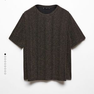 Lurex knitted t-shirt by Mango